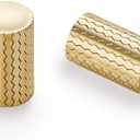 GOFFIDECO 2 Pack Brushed Gold Kitchen Cabinet Knobs Single Hole Cabinet Handles Dresser Knobs Drawer Knobs and Pulls for Bathroom Cabinets