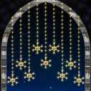 Kingdder Christmas Snowflakes Lights, Snowflakes Curtain Lights 16.4 ft/ 5 m 325 LED Window String Decoration for Christmas Party Home Bedroom Indoor Outdoor Garden(Warm White)