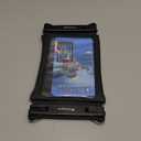 Niveaya [Floatable Floating Waterproof Phone Pouch 2 Pack-Up to 8.5", Large Space Adjustable Neck Lanyard Waterproof Phone Case, Phone Dry Bags for Vacation Beach Pool Kayak Cruise Travel Essentials (Black + Black)