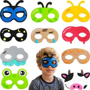 Fancy Land Passover 10 Plagues Masks Foam Passover Gifts for Kids Pesach Seder Decorations Costume Accessories