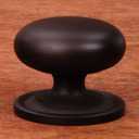 CK 3217 ATRB Rki - Oil Rubbed Bronze Small Solid Plain Knob with Backplate