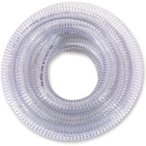 DAVCO 1-1/2" ID x 25 ft PVC Reinforced Tubing With Spiral Steel Wire, High Pressure Flexible Vinyl Hose Heavy Duty Clear Suction Tube,Non-Toxic, Vacuum Dust Collection Pipe