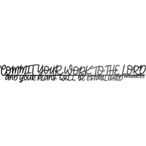 Spiritual Spaces Durable Thick Metal Wall Decor - Spiritual Bible Quotations, Glossy Black Powder Coating, Water-Resistant - Robust and Long-Lasting, Ideal for Indoor & Outdoor Use, Uplift Your Spirit