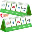 Aizweb CVVC Word Games,Phonics Games Flash Card for Preschool Kindergarten Classroom,Learn to Read,Reading Manipulative Spelling Educational Toy Learning Activity Speech Therapy Teacher Supplies