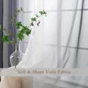 L.Z.E Black Ombre Sheer Curtains 72 Inch Length for Living Room, Black and White Curtains for Bedroom Dining Room Sliding Glass Door, Lightweight Gradient Window Drapes Grommet Top 2 Panels Set