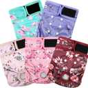 Washable Reusable Female Dog Diapers(5 Pack) Medium Doggie Puppy & Doggy Dog Diaper, Period Panties in Heat Medium Butterflies and Dragonflies