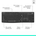 Logitech MK295 Wireless Mouse & Keyboard Combo with SilentTouch Technology, Full Numpad, Advanced Optical Tracking, Lag-Free Wireless, 90% Less Noise - Graphite