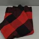 Christmas Rugs Red and Black Plaid, 3'x5' Area Rug Outdoor Indoor Front Porch Doormat Cotton Hand-Woven Layered Door Mats for Entryway Patio Entryway Laundry Bedroom Living Room