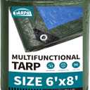 TARPAL 6x8 Feet Green Tarp Waterproof Small tarps Multipurpose Protective Cover All Purpose Poly Tarps Cover for Firewood Outdoor Furniture etc