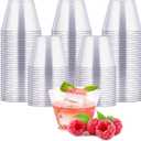JOLLY CHEF 5 oz 100 Pack Small Clear Disposable Cups, Disposable Plastic Shot Glasses for Parties, Plastic Cocktail Glasses Wedding Tumblers, Perfect for Halloween Thanksgiving Christmas (100 Count (Pack of 1), 5oz-Clear-100)