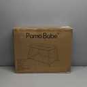 Pamo Babe Travel Crib Lightweight Baby Playard with Mattress Compact Play Yard with Detachable Legs (Black)