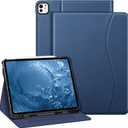 Fintie Folio Case for iPad Pro 13-inch (M5) 2025 / (M4) 2024, Multi-Angle Viewing Protective Stand Cover with Pencil Holder & Pocket, Auto Sleep/Wake, Navy