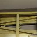 Wokceer 8x8FT Backdrop Stand Heavy Duty Pipe and Drape Kit with Base, Square Adjustable Backdrop Stand for Wedding Birthday Party Photo Booth Background Photography Exhibition Decoration (Gold)