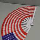 GeGeYa American Flag Fan-Folding Hand Fans-13 inch Large Rave Fan Popping Fan Clacking Fans for Line Dancing Outdoor, Wedding, Party, Decoration (American Flag, Pack of 2)