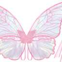VEKDA Fairy Wings Adult Girls Butterfly Wings Costume Halloween Butterfly Costume for Girls with Fairy Wand