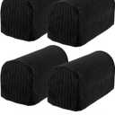 uxcell Stretch Armrest Covers Armchair Anti-Slip for Chairs Sofas Couch Arm Covers Recliner Sofa with Twist Pins Black 4 Pcs