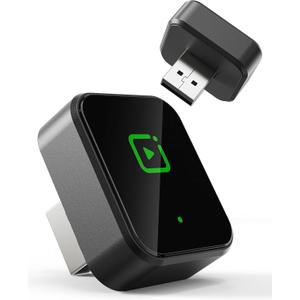 CarPlay Wireless Adapter for iPhone, 2025 Upgraded Converts Wired to Wireless Carplay Adapter Dongle, Plug & Play, Auto Connect, Mini Size, Zero Latency, Compatible with Vehicles 2016+& iPhone(Grey) (Gray-SteadySlim)