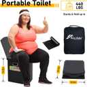 Ann Katy Portable Toilet with Pop Up Privacy Tent,XL Large Portable Toilet for Adults, Outdoor Camping Shower Tents Changing Room Emergency Folding Toilet Tent Kit with Carry Bag for Camping/Hiking