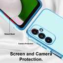 KANGHAR Compatible with Samsung A14 5G Case for Women Girl, Plating Edge Cute Love Heart Soft TPU Bumper with 4 Corners Shockproof Protection Phone Case Cover for Galaxy A14 5G(Blue)