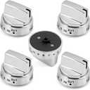 WB03X24818 KIP 5G92 Stove Knobs Cooktop Replacement Parts for GE Range Cooktop Oven Knob Adora JGB700SEJ4SS Gas Stove Top Knob JGB735SP1SS JGB700SEJ1SS Surface Burner Control Knobs 5 Pcs