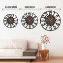 1st owned Wall Clock for Living Room -16" Silent Non Ticking,Battery Operated,Black Metal, Antique Wood Clocks for Farmhouse,Dining Room,Bedroom,Kitchen Clock Wall Decor- Arabic Numerals
