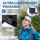 TOP-EX Oversized L XL XXL Women High Ponytail Messy Bun Packable Unstructured UV 50 Baseball Cap Running Hat (Navy)