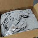 Utopia Bedding Queen Sheet Set - Jersey Knit Sheets 4 Piece – Cotton – Soft T-Shirt Stretchy Sheets (Heather Light Grey), 39 in x 74 in