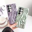 Caseative for Samsung Galaxy S25 Plus Case,Pleated Water Ripple Chrome Wave Pattern Soft Compatible with Samsung Case (Purple,Samsung Galaxy S25 Plus)