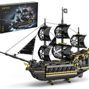 Pirate Ship Building Set for Boys & Adults, Black Pearl Ship Toys Building Kit, Collectible Pirate Boat Valentine Day Birthday Gift for Teens Kids Age 8 12 14+