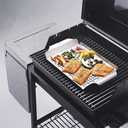 Weber Grill Pan Durable Stainless Steel Pan for Small or Delicate Foods, 1/8" Slits for Drainage, Wide Carry Handles