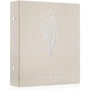 Lanpn Photo Album 4x6 400 Pockets, Linen Photo Albums Holds 400 Vertical Pictures Only Beige