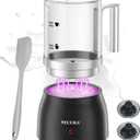 Secura Detachable Milk Frother and Steamer, 17oz Electric Milk Warmer with Glass Jug, 4-in-1 Hot & Cold Foam Maker for Latte, Cappuccinos & Hot Chocolate, Dishwasher Safe, BPA & Teflon-Free Design