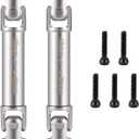 RC CVD Driveshafts Front Rear Center Drive Shaft Stainless Steel D-Shaped Hole Drive Shaft for FMS FCX18 LC80 Upgrade 1/18 RC Crawler Upgrade Parts Accessories