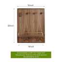 Electrical Panel Cover Decorative Wall Mounted Breaker Box Cover Wood Hidden Meter Box with Shelf Hooks Fuse Boxs Covers Cabinet Brown Flip Up Meter Switchs Boxs for Home(Vertical Layout,20x16)