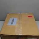 Gold Semi Flush Mount Ceiling Lights, 6-Light 18Inch Ceiling Light Fixtures with Fabric Shade in Flower Shape, Farmhouse Brass Drum Lighting for Nursery Bedroom Kitchen, AD-22007-6SF-GD