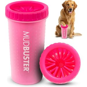 Dexas MudBuster Portable Dog Paw Cleaner, Pink Large Pet Supplies and Accessories