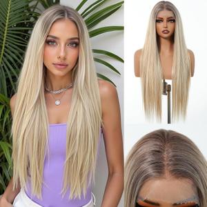 testar Blonde Lace Front Wig 13x6 HD Lace Wig Ready to Wear Glueless Straight Lace Wig for White Women Natural Looking Synthetic Heat Resistant Fiber Wig (30 Inch) testar Blonde Lace Front Wig 13x6 HD Lace Wig Ready to Wear Glueless Straight Lace Wig for White Women Natural Looking Synthetic Heat Resistant Fiber Wig (30 Inch)