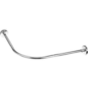 uxcell Stretchable Shower Curtain Rod Rack Stainless Steel, l Shaped Corner Rod No Drill for Bathroom, 75-95cm/30"-37" Adjustable Length (Without Shower Curtain)