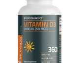 Bronson Vitamin D3 2000 IU (50mcg) Non-GMO, 360 Tablets, BBD 01/2028