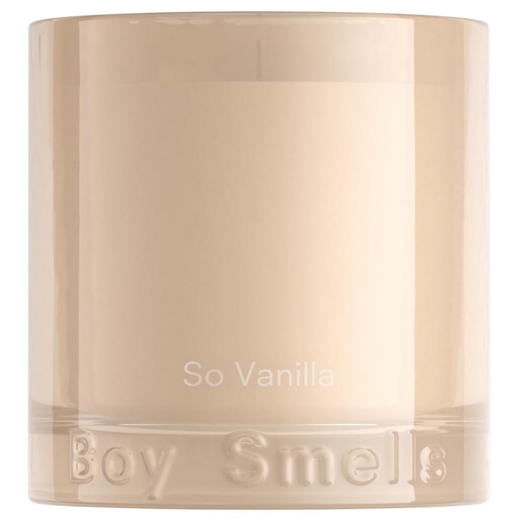 Boy Smells So Vanilla Candle - 8.5 oz - Aromatic Candle for Home with Almond Blossom, Vanilla and Amber - Up to 50-Hour Burn - Cotton Wick