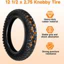 FVRITO 12.5x2.75 (12-1/2x2.75) Knobby Tire & Inner Tube for Razor MX350 MX400 Dirt Rocket X-Treme X-560 Heavy Duty Scooter Tao Tao 47cc 49cc Kids Mini Pocket Dirt Pit Bike Straight Valve Stem Cap 2PCS