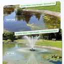 POPOSOAP Floating Pond Fountain With LED Lights, Pond Fountain Aerator Complete Kit with 1600GPH Water Pump 50FT Power Cord, 3 Spray Styles for Ponds, Pool, Lakes & Water Gardens P155