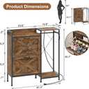 HIGDBFE Shoe Cabinet with 2 Flip Drawers and Coat Rack, 41.3" W