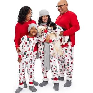 HonestBaby Family Matching Holiday Pajamas 100% Organic Cotton for Men, Women, Kids, Toddlers, Baby Boys, Girls, Unisex, Pets L