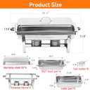 Chafing Dishes for Buffet with Full-Size Pans, 9QT Chafing Dish Sets, 304 Stainless Steel Buffet Servers and Warmers,Food Warmers for Parties & Dinners, Warming Trays for Buffets Party