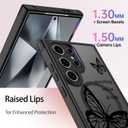 SEXYMOM Magnetic for Samsung Galaxy S24 Ultra Case - Wireless Charging Compatible,Cute Floral Design for Women and Girls,Slim Fit Translucent Matte Phone Case - Butterfly