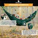 Covacure Camping Hammock - Lightweight Double Hammock, Hold Up to 772lbs, Portable Hammocks for Indoor, Outdoor, Hiking, Camping, Backpacking, Travel, Backyard, Beach Dark Green