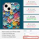 Magnetic for iPhone 15 Plus Case Cute for Women, [Compatible with Magsafe][Drop Protection] Slim Colorful Flowers Oil Painting Printed Girly Floral Phone Case for iPhone 15 Plus