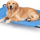 Elevated Dog Bed for Large Dogs, Washable Raised Cot with Skid-Resistant Feet, Waterproof Cooling Dog Beds with Oxford Cloth, Indoor/Outdoor Use, Blue 50in (XL- 50.8"x 31"x 8")