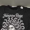 Feminine Rage Girls Greek Mythology Goddess Female Medusa T-Shirt (XL, Black)